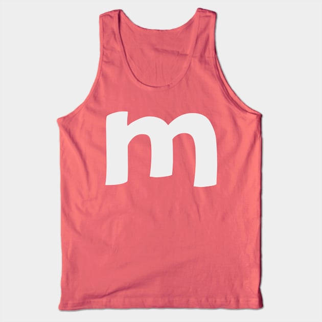 Letter M Lower Case m Alphabet T-shirt T-Shirt Tank Top by NaniMc